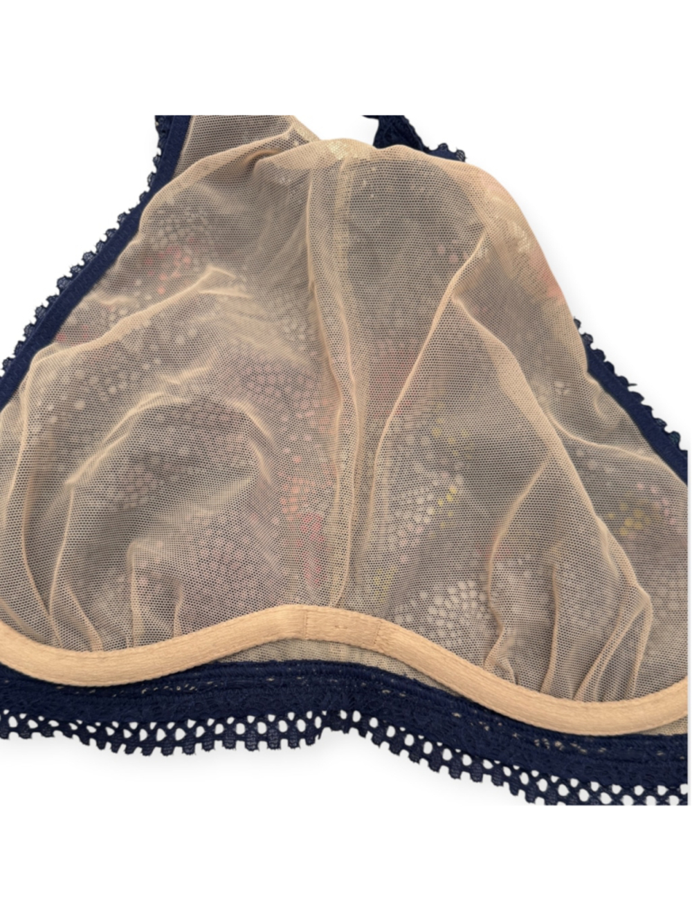 Victoria’s Secret High Neck Navy Lace Underwire Bralette XS - Picture 4 of 5